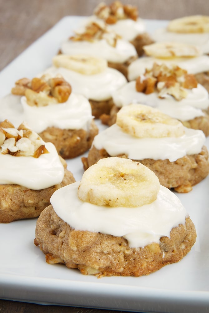 Hummingbird Oatmeal Cookies on a white tray