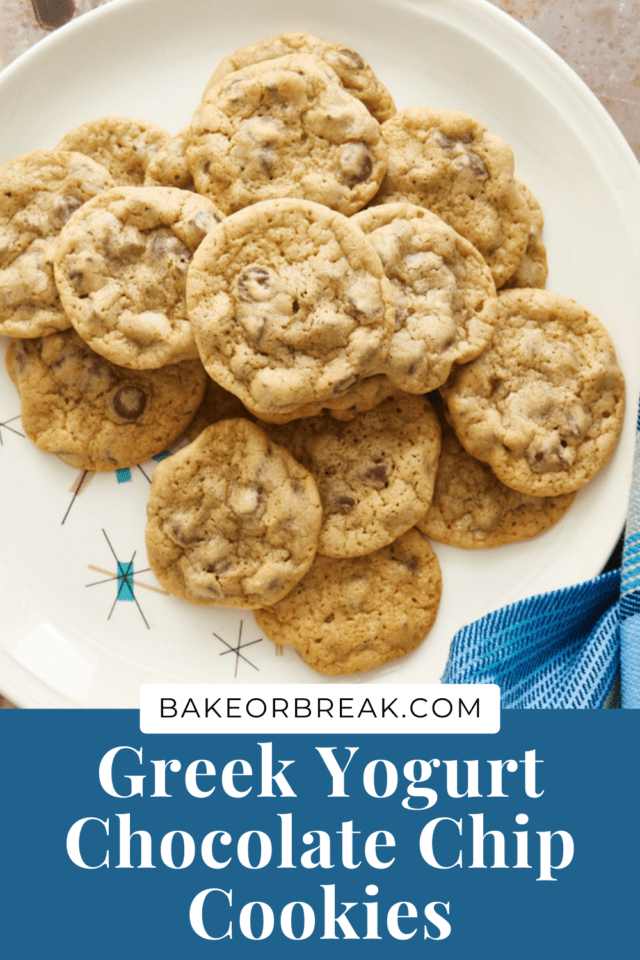 Greek Yogurt Chocolate Chip Cookies bakeorbreak.com