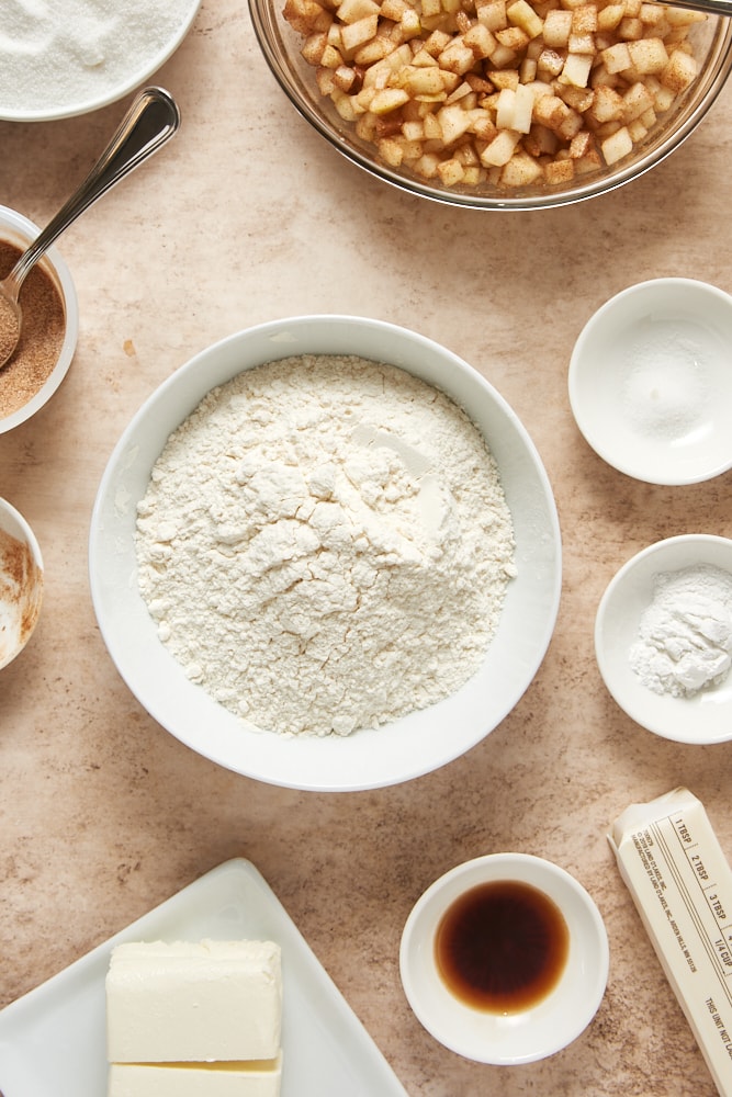 ingredients for Cinnamon Pear Cake