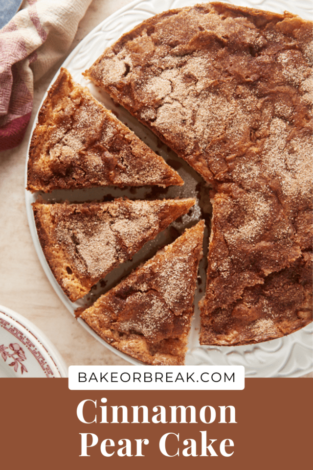 Cinnamon Pear Cake bakeorbreak.com