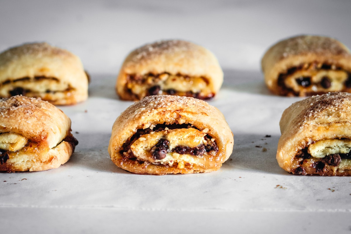 Closeup shot of rectangle rugelach