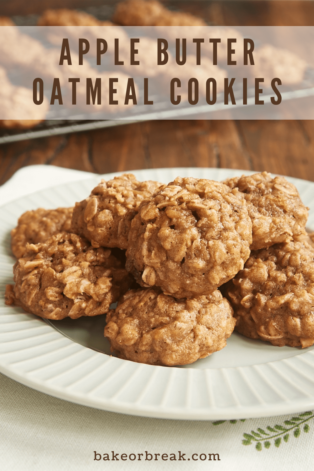 Apple Butter Oatmeal Cookies Bake or Break