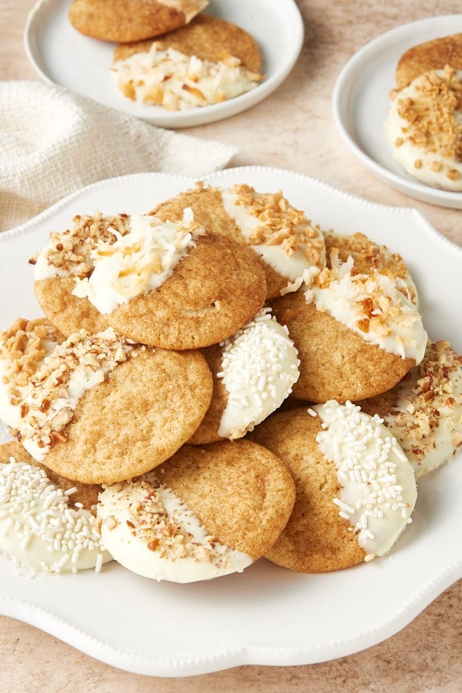 White Chocolate Dipped Snickerdoodles