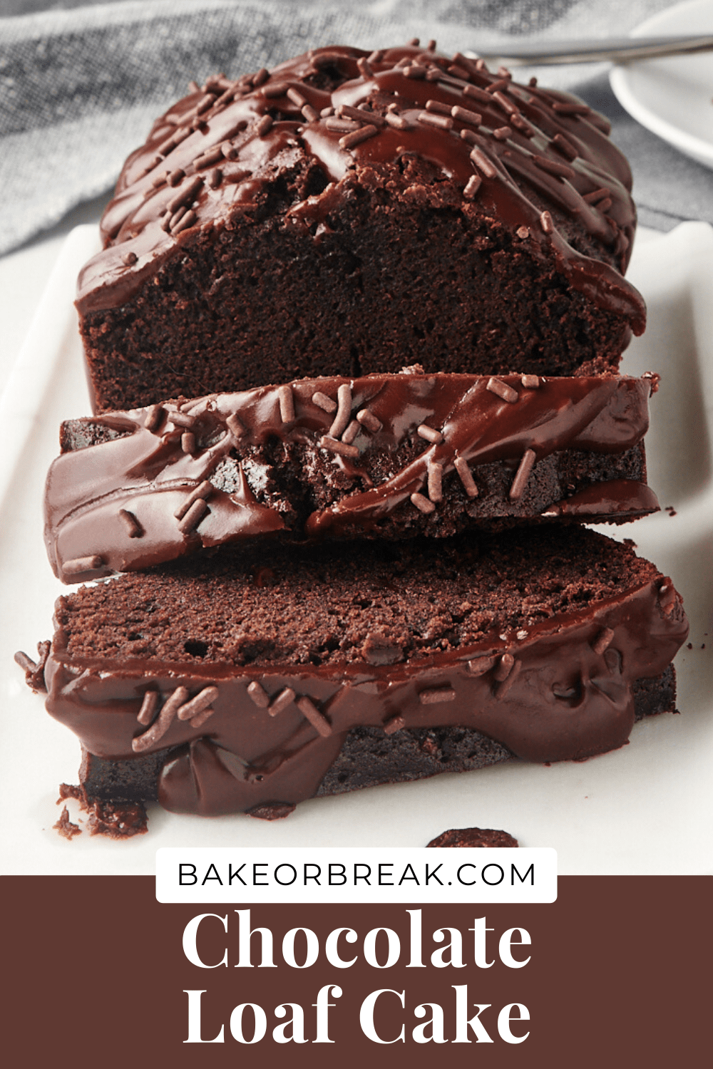 Rich Chocolate Loaf Cake with Chocolate Glaze