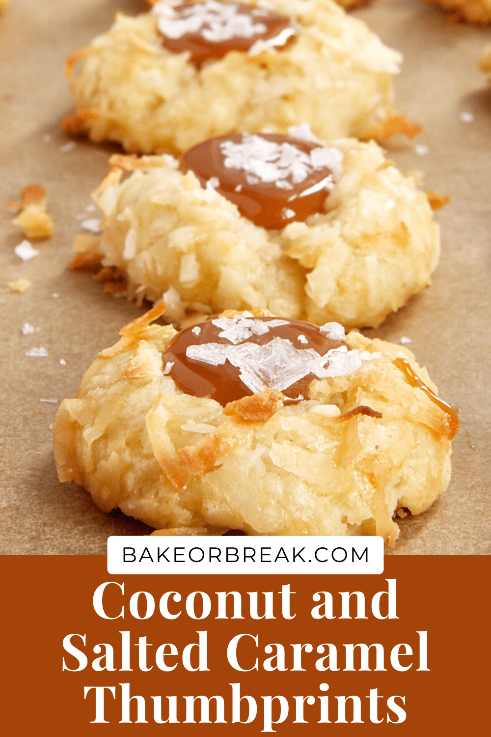 Coconut Salted Caramel Thumbprint Cookies Bake Or Break 5679