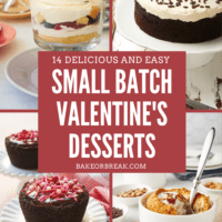 14 Delicious and Easy Small Batch Valentine's Desserts bakeorbreak.com
