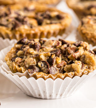 Chocolate chip cupcakes in cupcake wrappers