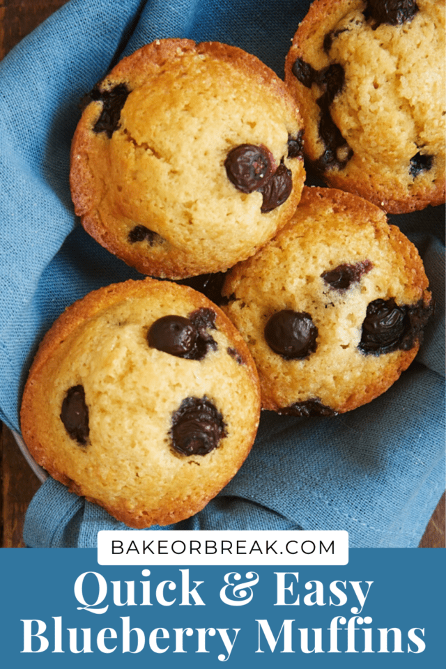 Quick and Easy Blueberry Muffins bakeorbreak.com