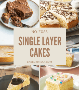 No-Fuss Single Layer Cakes bakeorbreak.com