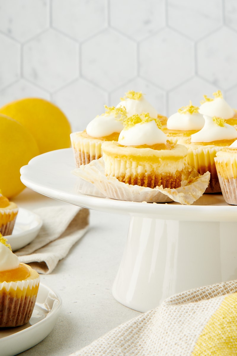 Mini Lemon Cheesecakes - Live Well Bake Often