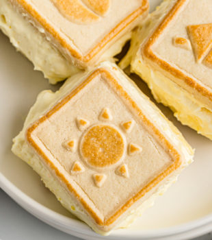 Servings of banana pudding on plate