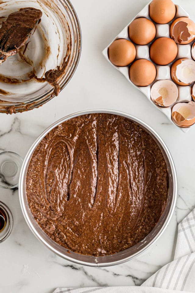 Unbaked flourless chocolate cake