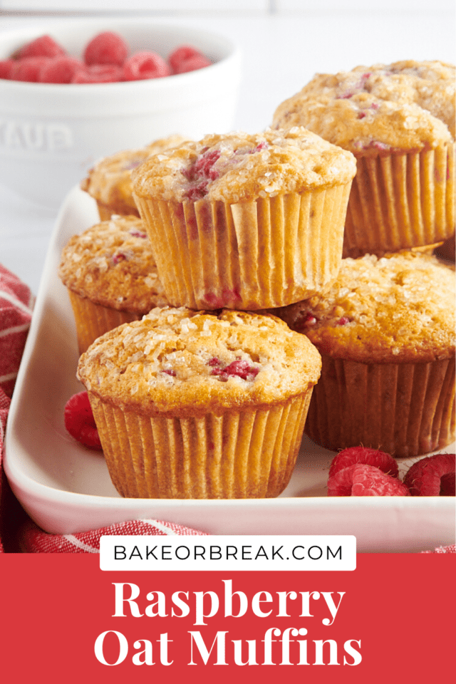 Raspberry Oat Muffins bakeorbreak.com