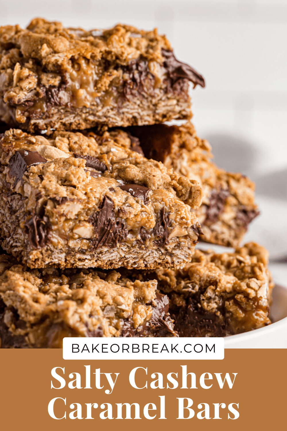 Gooey Salty Cashew-Caramel Bars | Bake Or Break