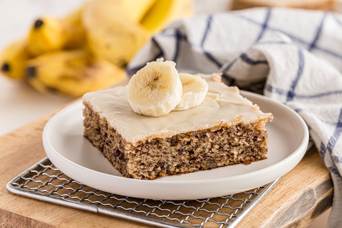 Easy Banana Bars with Browned Butter Icing Bake or Break