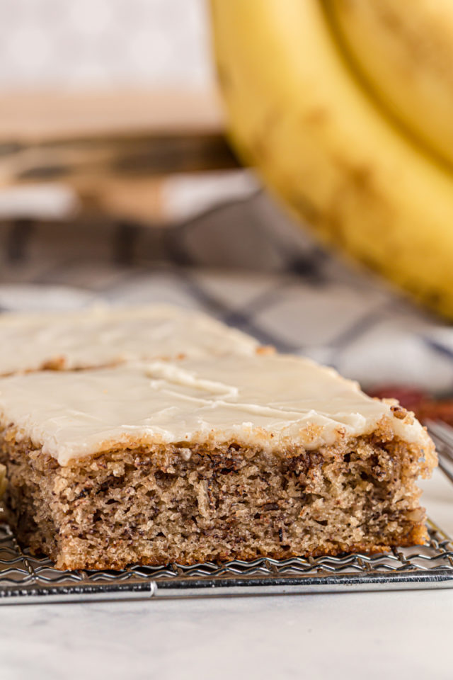 Easy Banana Bars with Browned Butter Icing Bake or Break