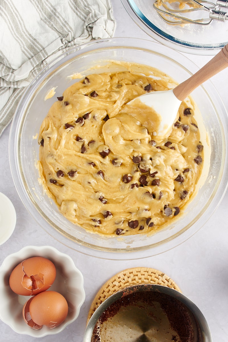 Browned butter chocolate chip cookie batter.