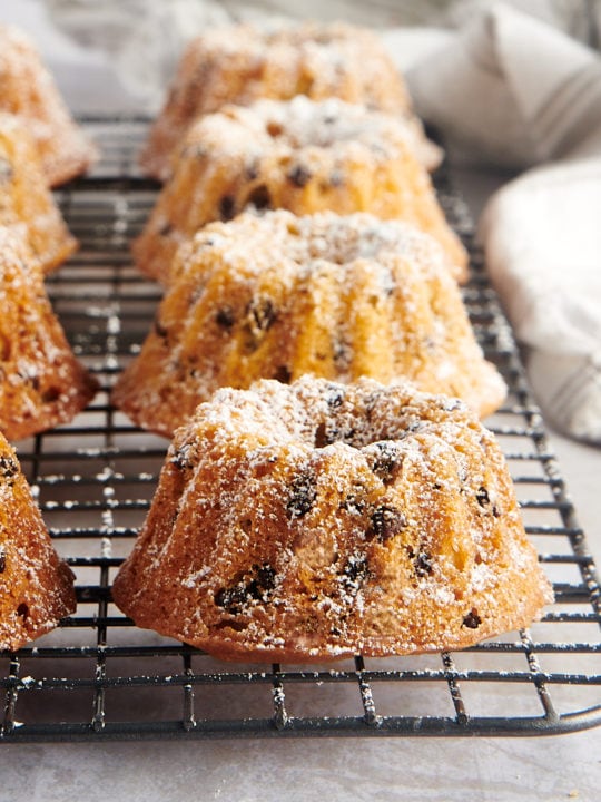 Chocolate Chip Mini Bundt Cakes - The Baking ChocolaTess