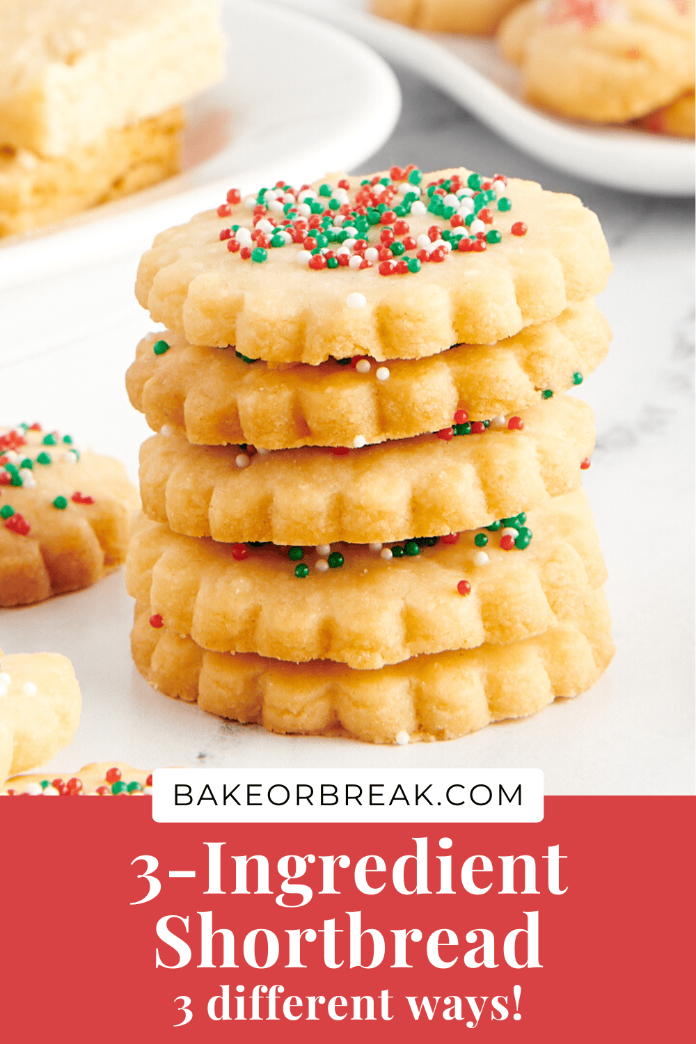 Easy 3 Ingredient Shortbread Cookie Recipe Bake Or Break