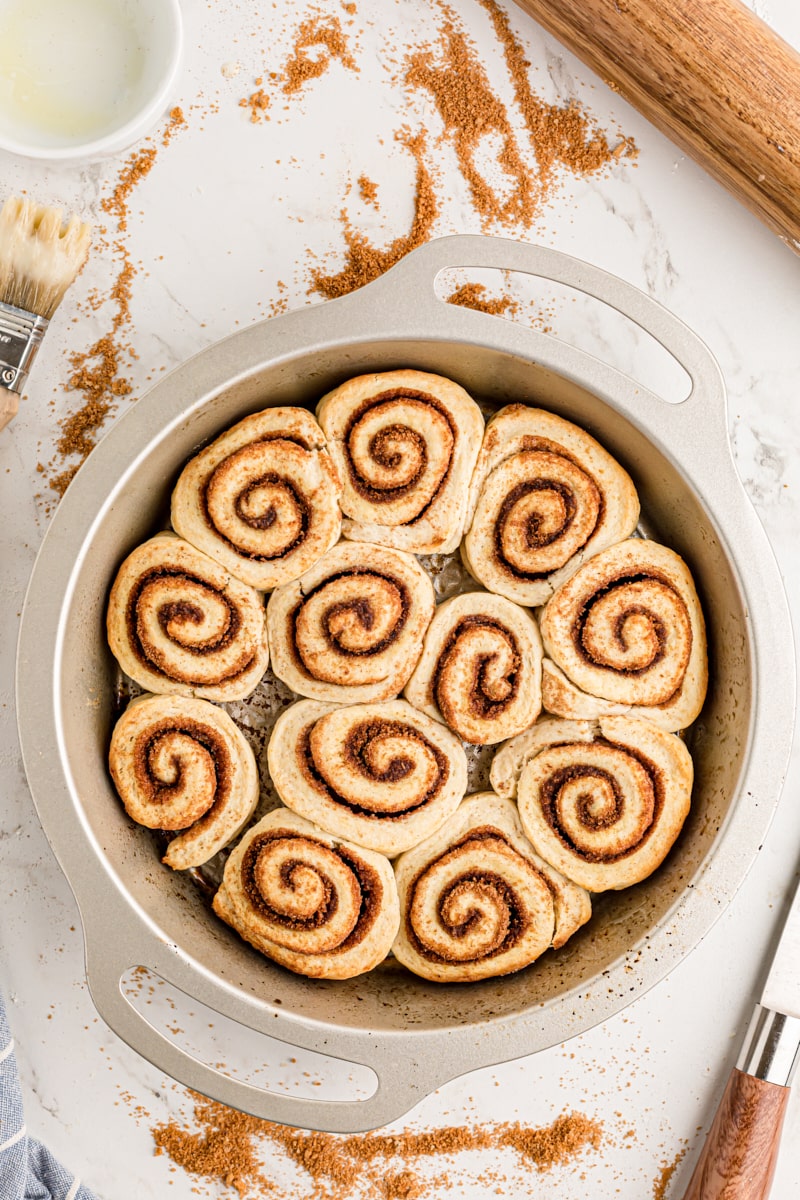 Cooked biscuit cinnamon rolls