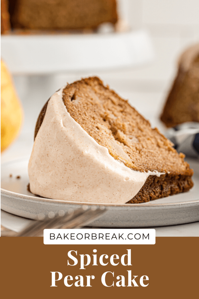 Spiced Pear Cake bakeorbreak.com