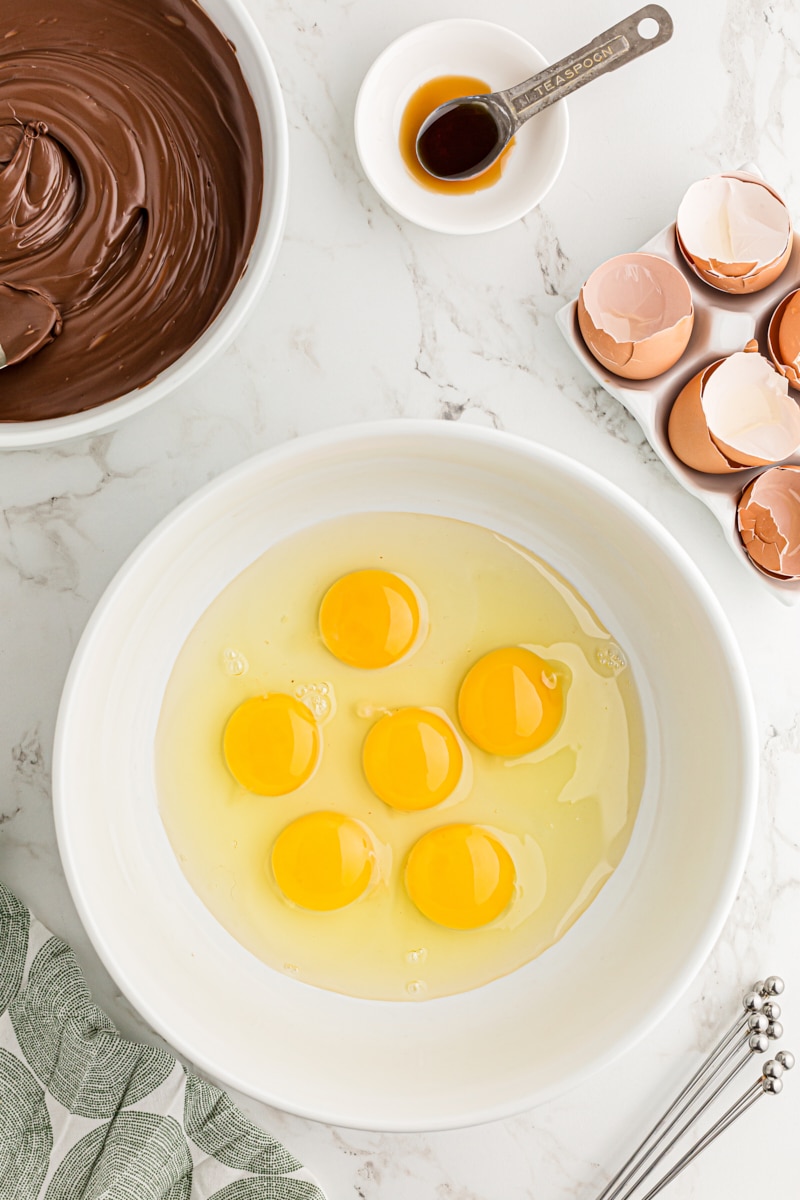 Eggs in mixing bowl