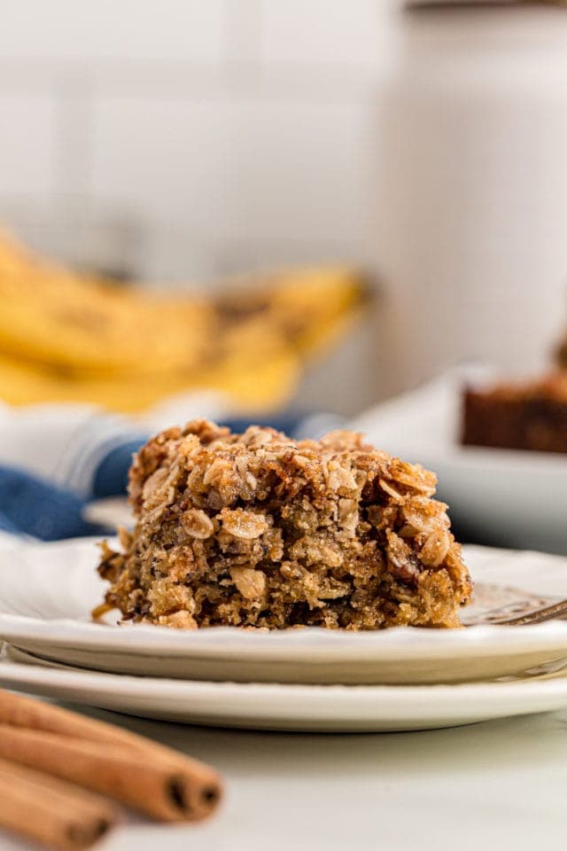 Banana Oatmeal Crumb Cake Bake or Break