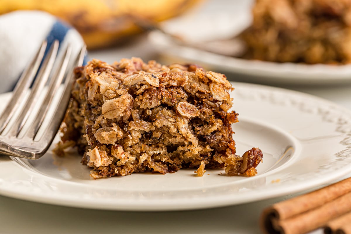 Banana Oatmeal Crumb Cake Bake or Break