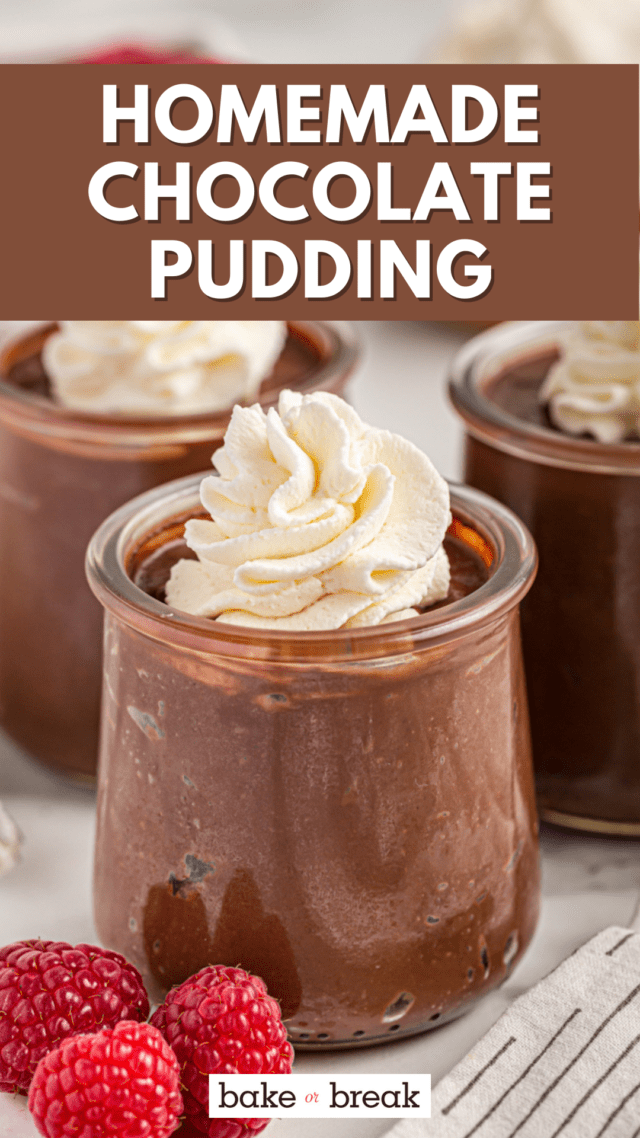 Homemade Chocolate Pudding bake or break