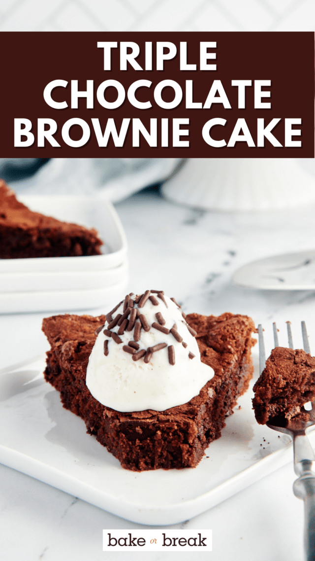 Triple Chocolate Brownie Cake bake or break