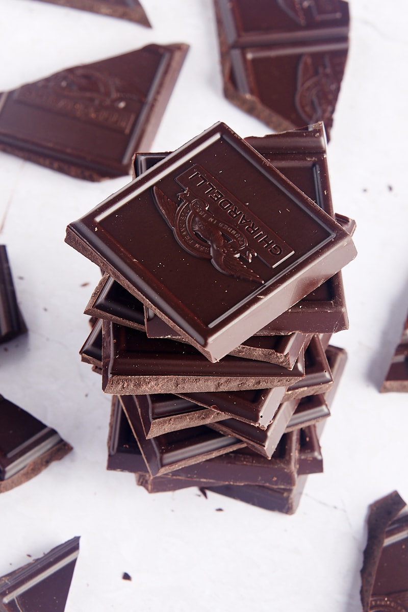 stack of unsweetened chocolate squares