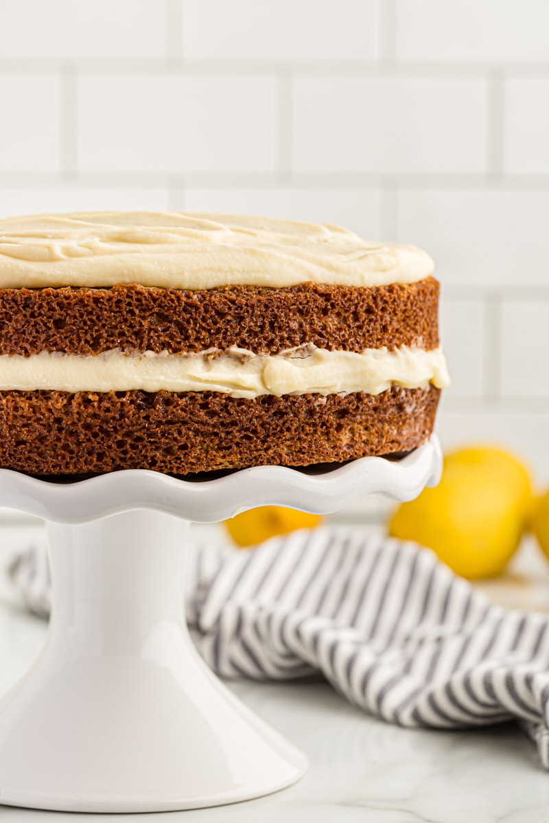 Lemon Cream Cake With Mascarpone Frosting