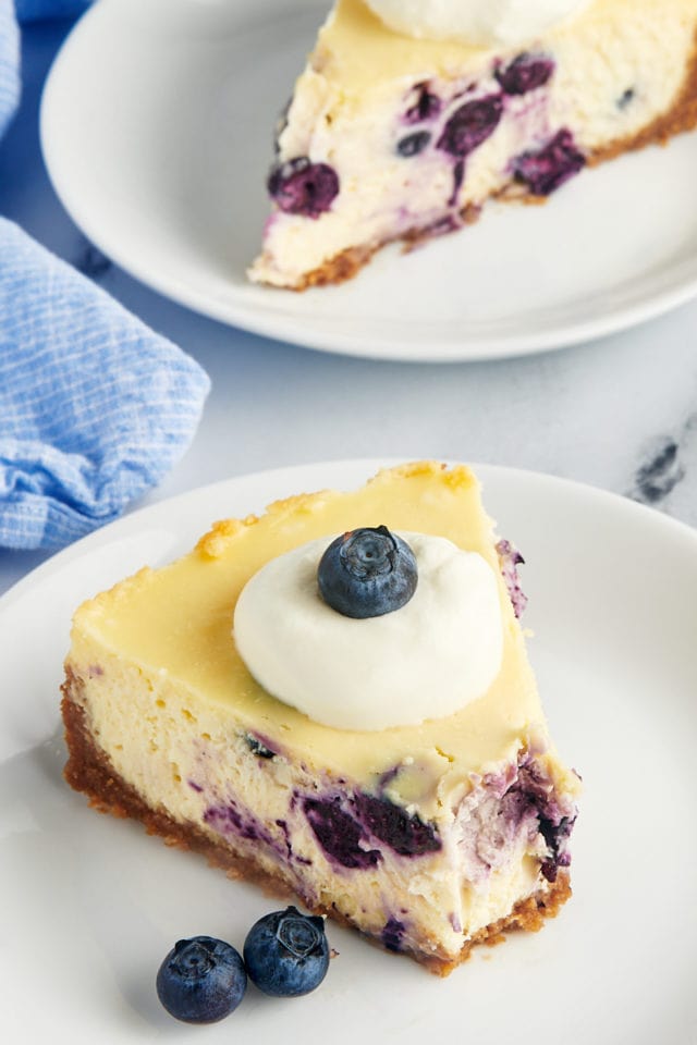Creamy blueberry cheesecake bake or break