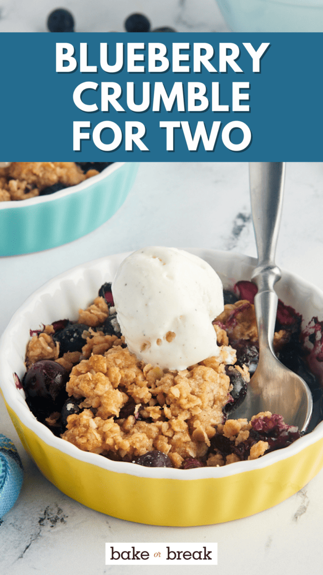 Blueberry Crumble for Two bake or break