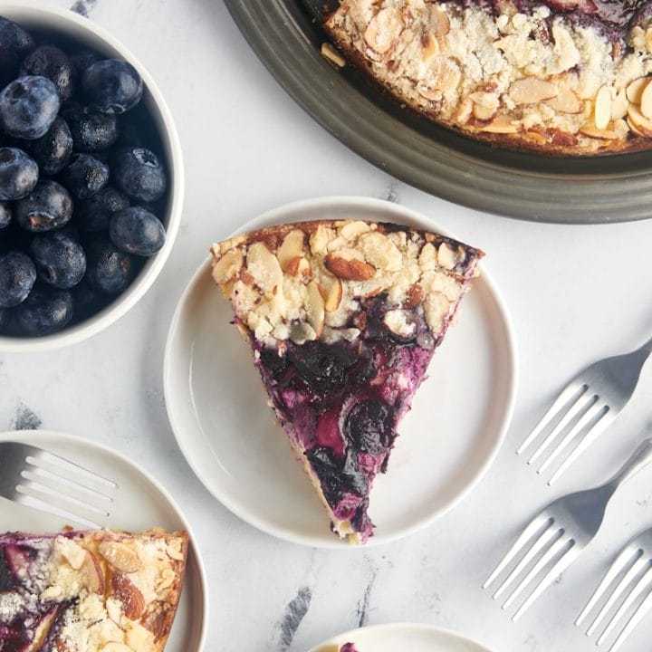 Blueberry Cream Cheese Coffee Cake | Love and Olive Oil