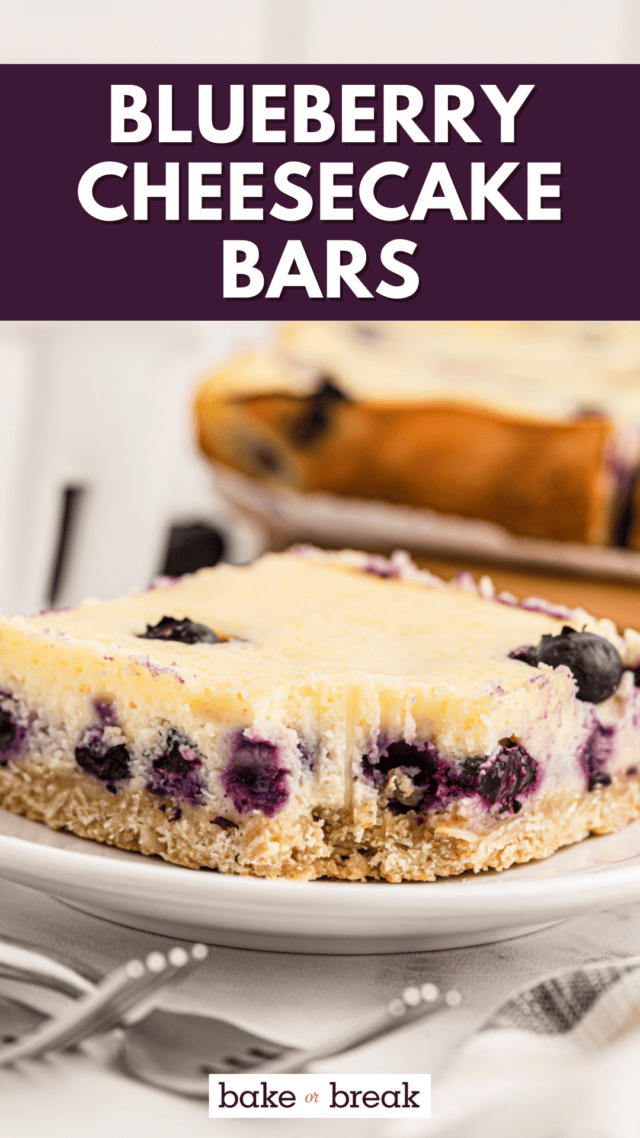 Blueberry Cheesecake Bars bake or break