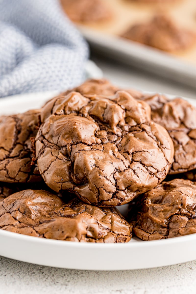 Plate of outrageous chocolate cookies