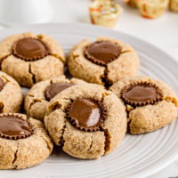 Plate of peanut butter cup cookies