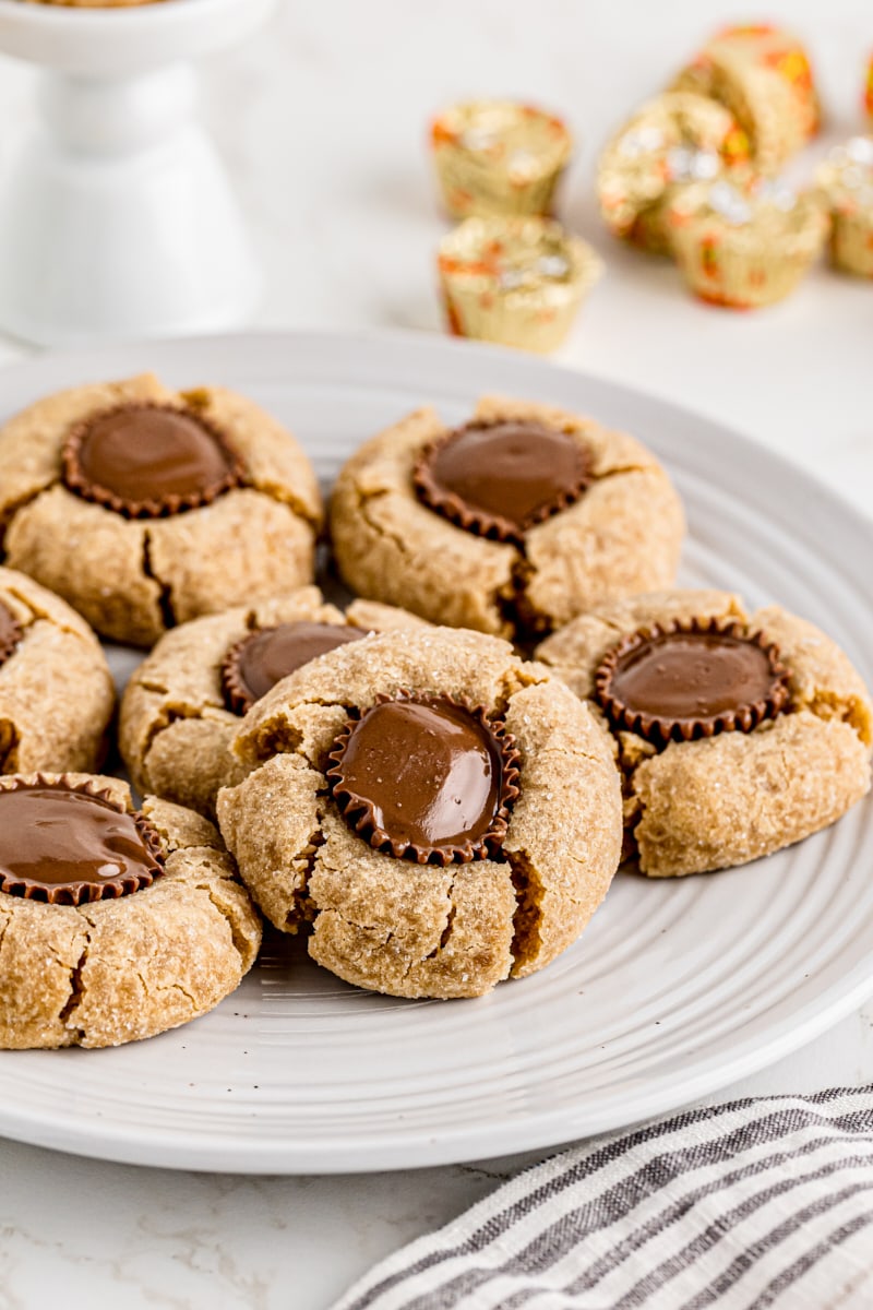 Plate of peanut butter cup cookies