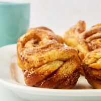 cruffins on a white plate