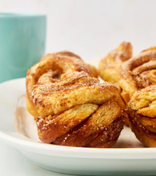 cruffins on a white plate