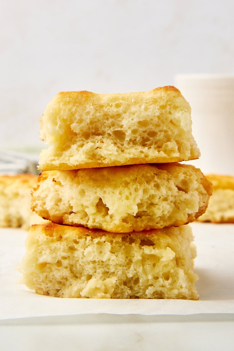 stack of three butter swim biscuits