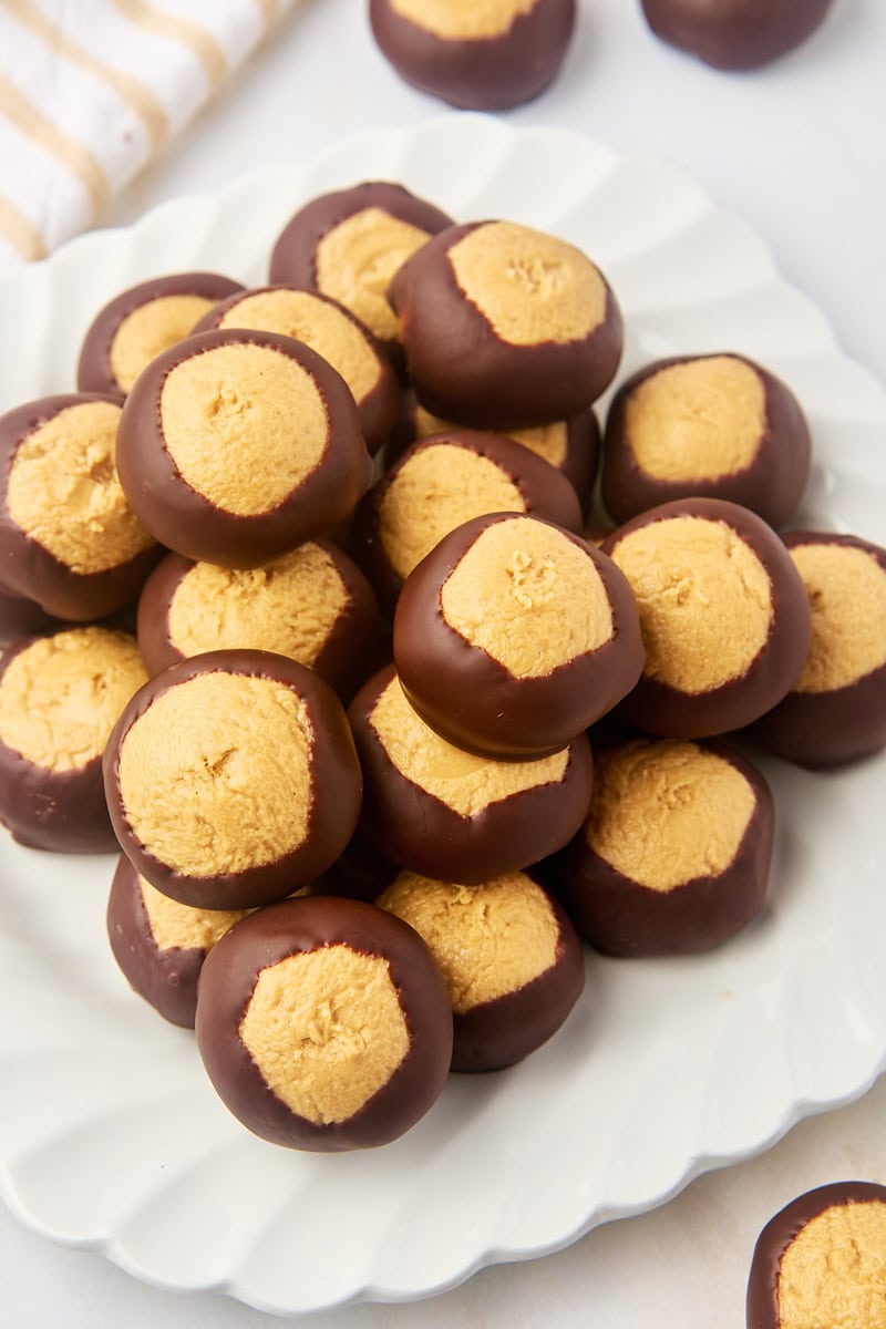 buckeyes on a white plate