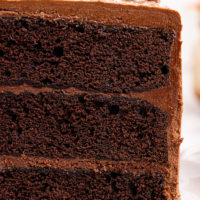 close-up of a slice of sweet and salty cake