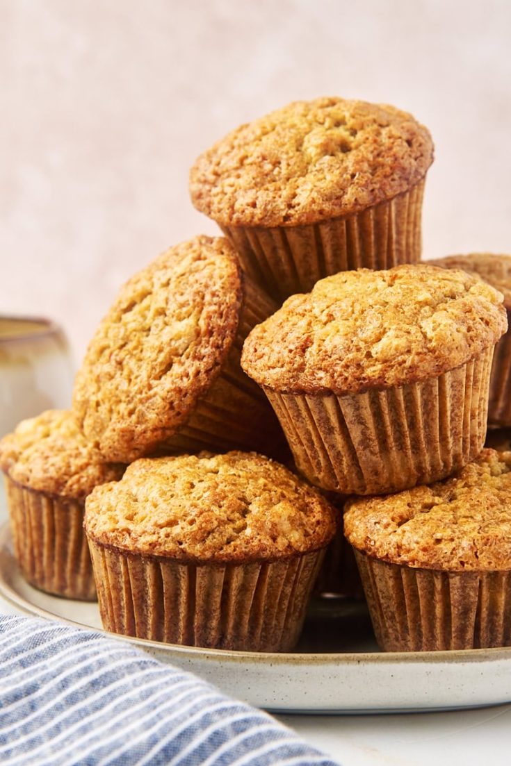 banana bread muffins served on a plate