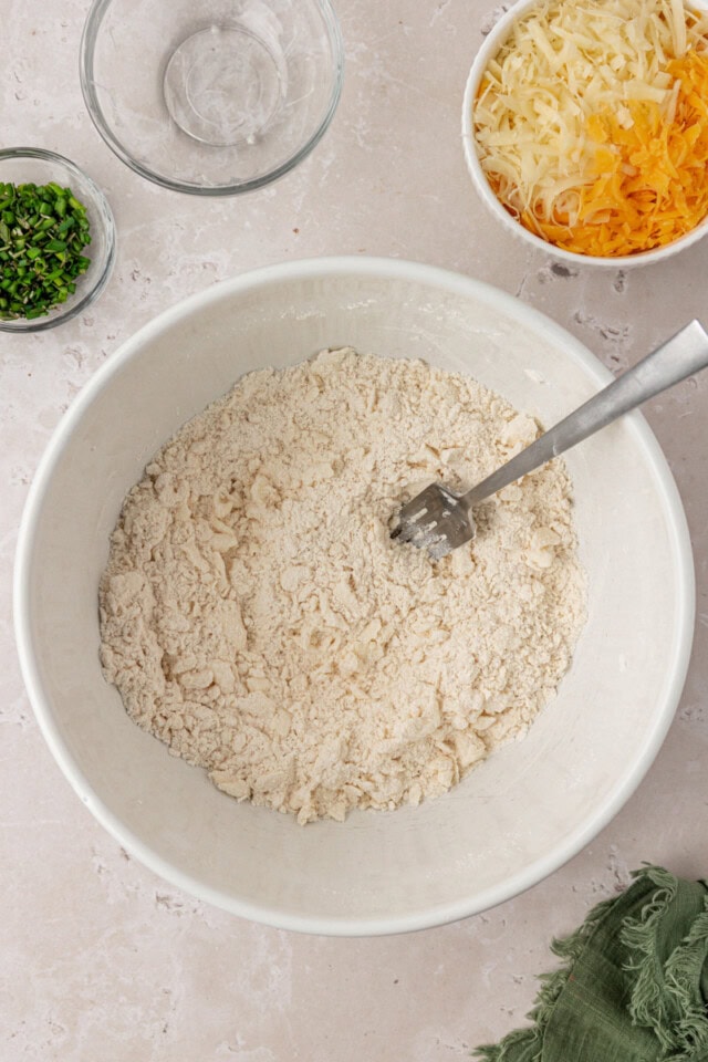 butter cut into dry ingredients