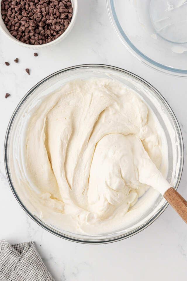 icebox pie filling in a mixing bowl