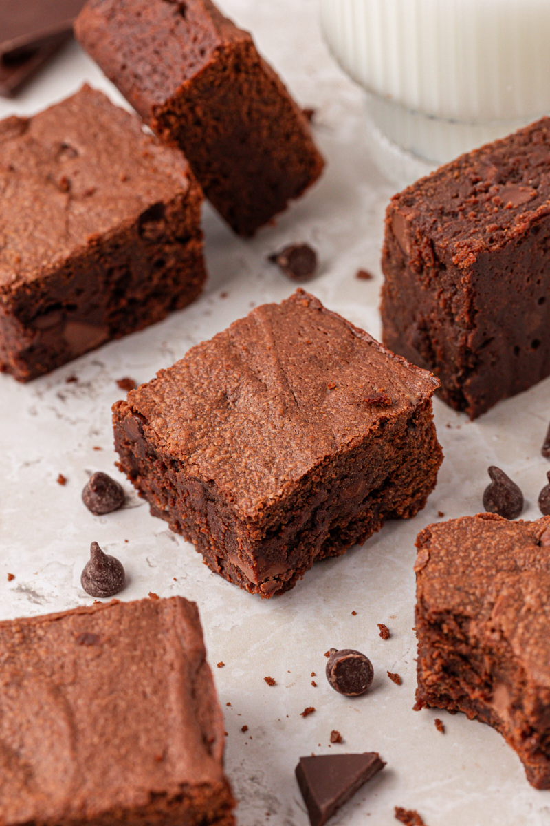 sour cream brownies with a texture somewhere between cakey and fudgy
